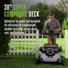 POWER+ Mower 30″ Super Composite Deck with Dual Motors Kit (Two 6Ah Batteries)