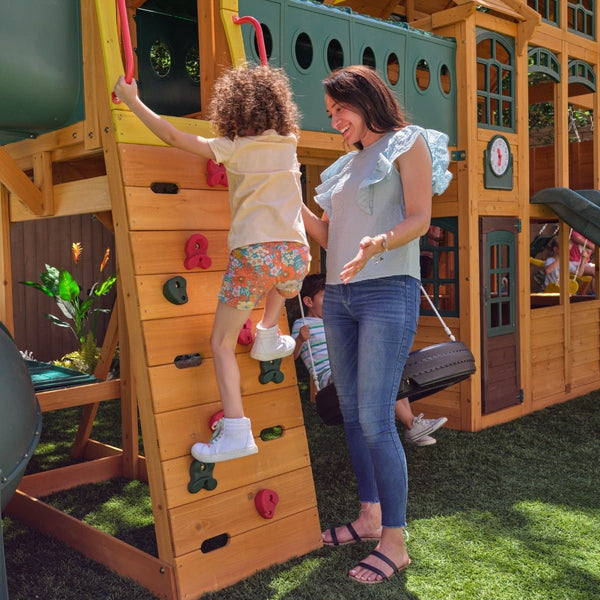 Bear Cave Lodge Swing Set – Installation Available