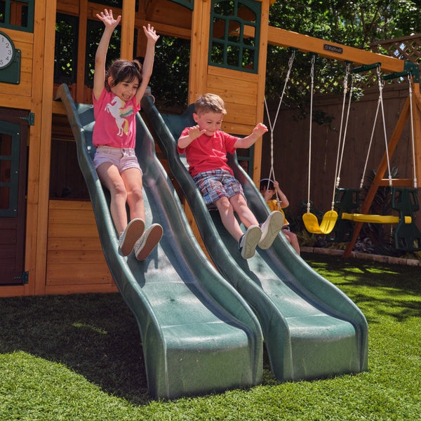 Bear Cave Lodge Swing Set – Installation Available