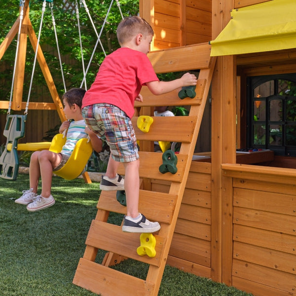 Bear Cave Lodge Swing Set – Installation Available