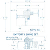 Backyard Discovery Skyfort II Wooden Swing Set with Wave Slide