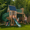 KidKraft Skyway Resort Wooden Swing Set with Dual Slides and Playhouse