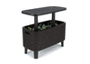 Keter Bevy Bar 2-in-1 Pop-Up Outdoor Cocktail Table & 15.85 Gallon Cooler, Anthracite Grey
