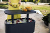 Keter Bevy Bar 2-in-1 Pop-Up Outdoor Cocktail Table & 15.85 Gallon Cooler, Anthracite Grey