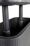 Keter Bevy Bar 2-in-1 Pop-Up Outdoor Cocktail Table & 15.85 Gallon Cooler, Anthracite Grey