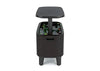 Keter Bevy Bar 2-in-1 Pop-Up Outdoor Cocktail Table & 15.85 Gallon Cooler, Anthracite Grey