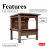 Keter Signature Collection 7.5 x 6.5 ft. Bar Gazebo with Shelves and TV Mount, Pine Brown