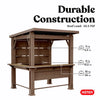 Keter Signature Collection 7.5 x 6.5 ft. Bar Gazebo with Shelves and TV Mount, Pine Brown