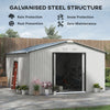 Outsunny Outdoor Storage Shed White 11’×13′ Galvanized Steel