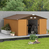 Outsunny Outdoor Storage Shed Yellow 11’×13′ Galvanized Steel