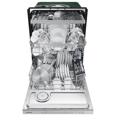 Samsung24 in. Top Control Tall Tub Dishwasher in Stainless Steel with Stainless Steel Interior Door, 55 dBA