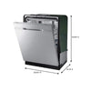 Samsung  24 in. Top Control Tall Tub Dishwasher in Stainless Steel with Stainless Steel Interior Door, 55 dBA