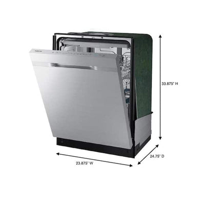 Samsung24 in. Top Control Tall Tub Dishwasher in Stainless Steel with Stainless Steel Interior Door, 55 dBA