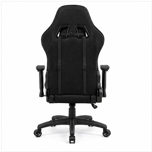 Gaming Chair with Adjustable Lumbar Support Breathable Fabric & Spring Cushioning