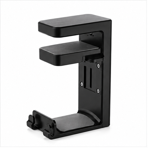 2-in-1 Gaming Headset Stand Adjustable Rotating Desk Clamp Headphone Holder