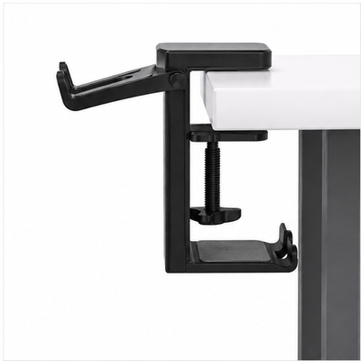 2-in-1 Gaming Headset Stand Adjustable Rotating Desk Clamp Headphone Holder