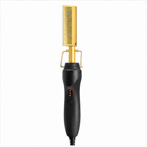 2-in-1 Electric Hair Straightening Comb Heated Hair & Beard Styling Brush