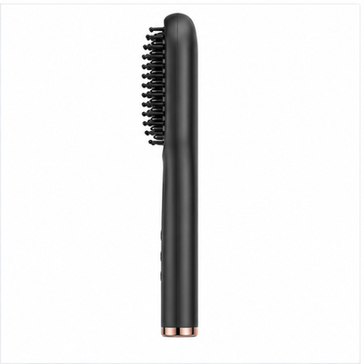 Rechargeable Hair Straightening Brush 160–200°C Digital Temperature Control Portable