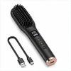 Rechargeable Hair Straightening Brush 160–200°C Digital Temperature Control Portable
