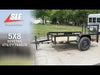 5×8 Powder Coated Dovetail Utility Trailer Single 3,500lb Axle