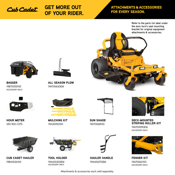 Cub Cadet Ultima ZT1 127cm Zero Turn Mower 25HP