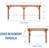 Backyard Discovery Beaumont Cedar Wood Pergola 6.1m x 3.66m