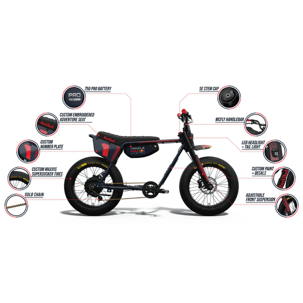 SUPER73 Oracle Red Bull Racing Z Adventure Electric Bike 34kg