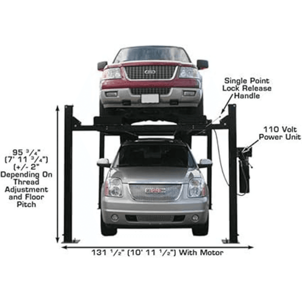 Atlas Garage PRO9000 4-Post Car Lift 5.8m x 3.3m