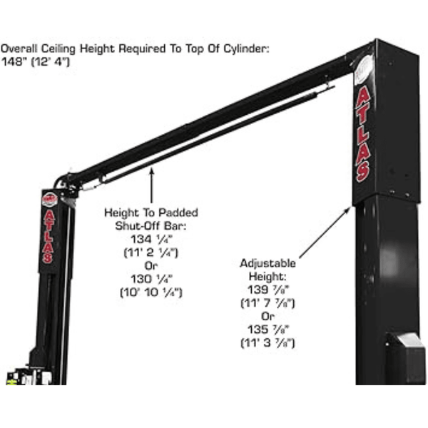 Atlas Platinum PVL-10 4535.9kg 2-Post Lift