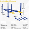 WEIZE PLA-1030 4-Post Car Lift 3855.5kg