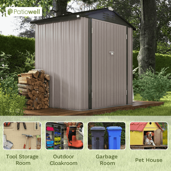Patiowell Metal Storage Shed 3.05m x 3.66m