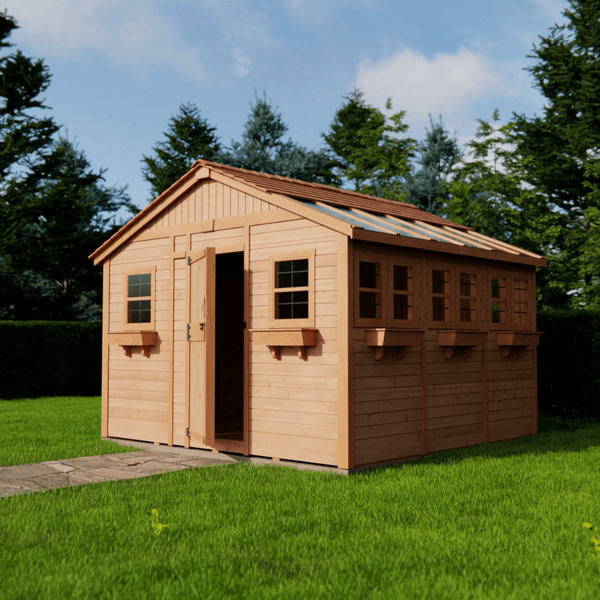 Cedar Sunshed Garden Shed 3.7x3.7m