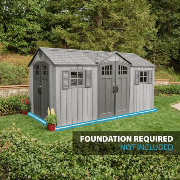 Lifetime 60318 Rough Cut Backyard Storage Shed 4.6m x 2.4m