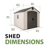 Lifetime Outdoor Storage Shed 2.4m x 3m