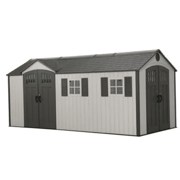 Lifetime Outdoor Storage Shed Dual Entry Tan 2.44m x 5.33m