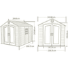 Lifetime 60238 2.4m x 3m Plastic Storage Shed With Floor