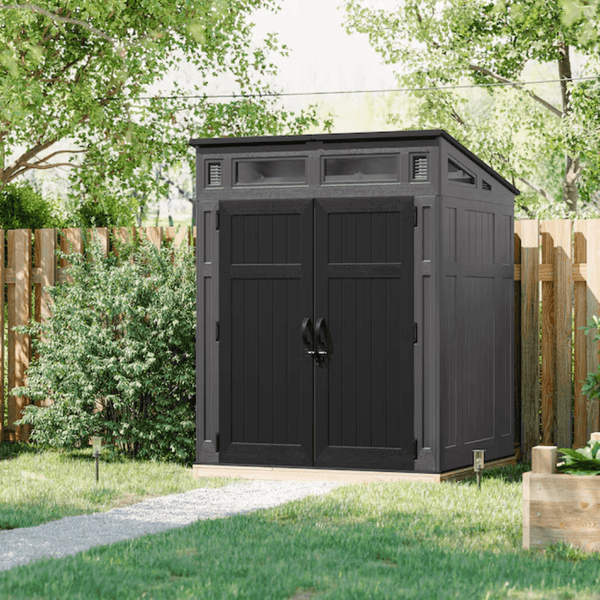Suncast Modernist BMS6583T Resin Storage Shed 1.9m x 1.7m Gray
