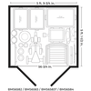 Suncast Modernist BMS6583T Resin Storage Shed 1.9m x 1.7m Gray