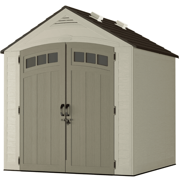 Suncast Vista 2.1m x 2.1m Resin Storage Shed Tan