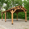 Backyard Discovery Norwood Wood Gazebo Carport 6.1m x 3.7m
