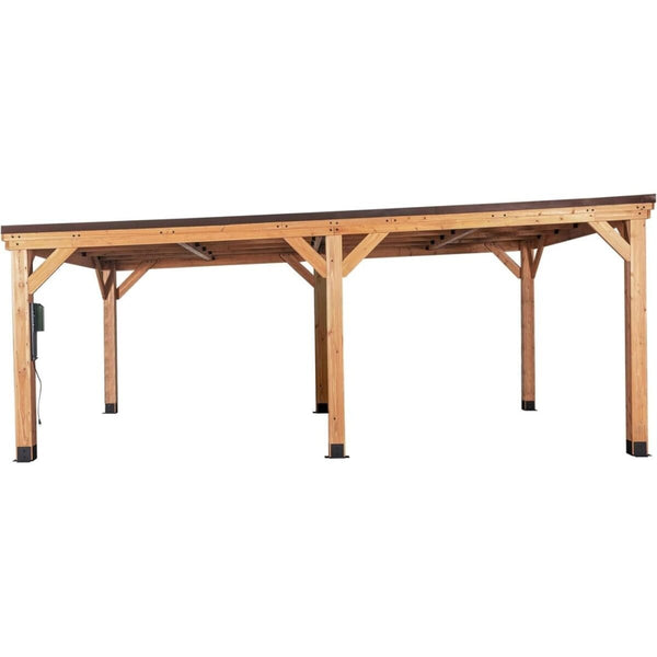 Backyard Discovery Kingsport Cedar Wood Carport 6.1m x 6.1m