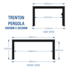 Backyard Discovery Trenton 4.9x3.7m Steel Pergola