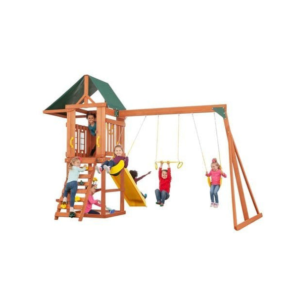 Creative Cedar Designs Cedar Cottage Wooden Swing Set 4.1m x 3.5m