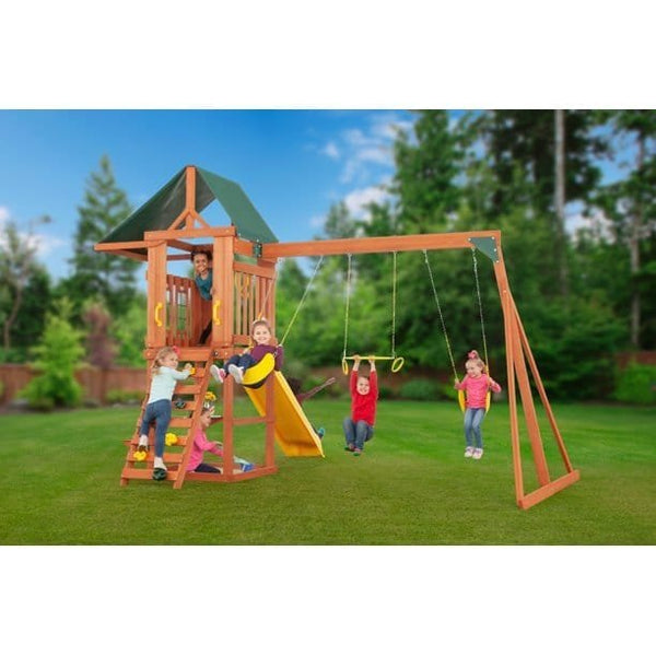 Creative Cedar Designs Cedar Cottage Wooden Swing Set 4.1m x 3.5m