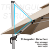 PURPLE LEAF Double Top Deluxe Solar LED Patio Umbrella