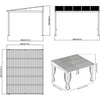 Sojag 500-9165470 Portland No. 53 Wall Gazebo 3.05m x 3.66m