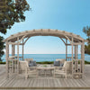 Sunjoy Bellucci 3m x 4.3m Cedar Wood Pergola Light Grey
