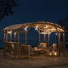 Sunjoy Bellucci 3m x 4.3m Cedar Wood Pergola Light Grey