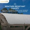 Sunjoy Bellucci 3m x 4.3m Cedar Wood Pergola Light Grey