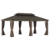 Sunmthink Hardtop Gazebo Double Roof 3.7m x 6.1m